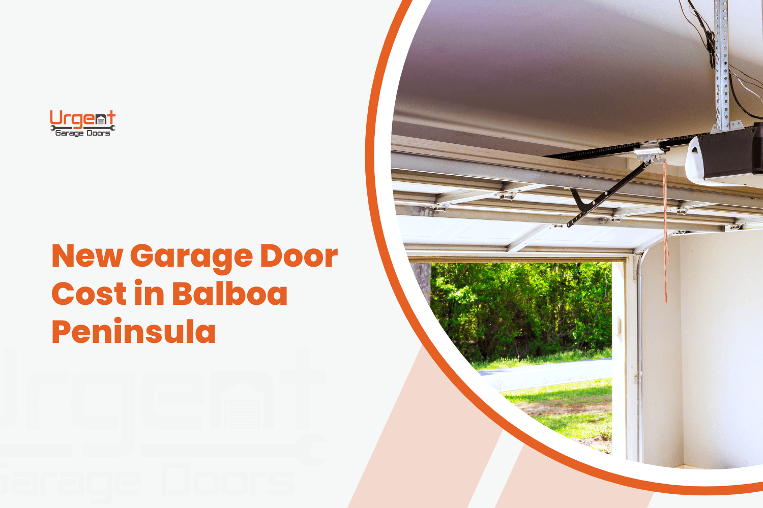Garage door opener system installed on ceiling of open residential garage door