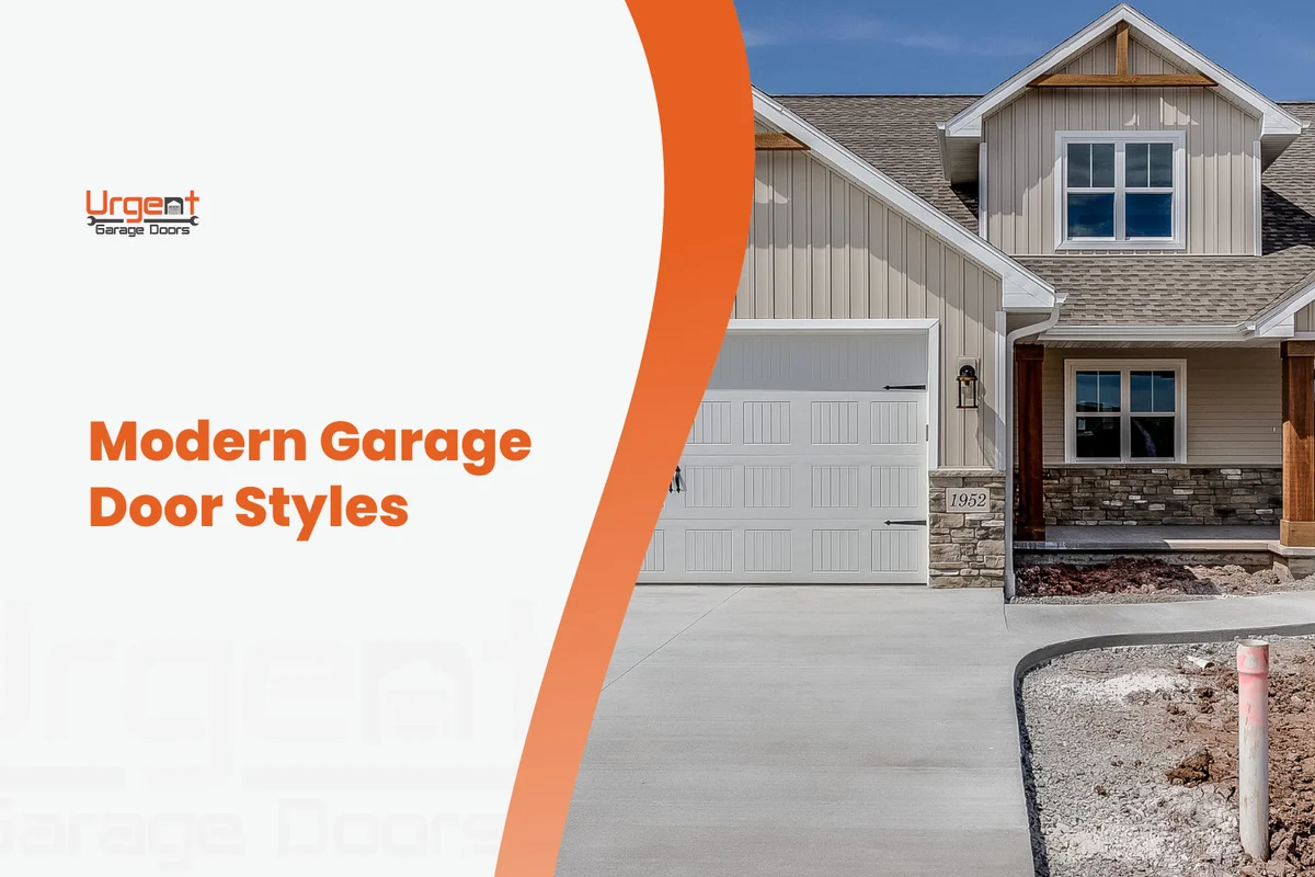 Modern garage door styles in Irvine master-planned community homes