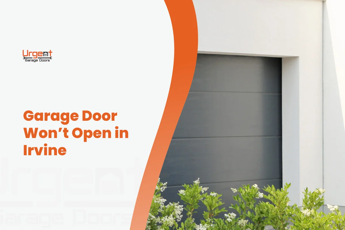 Homeowner troubleshooting a garage door that will not open